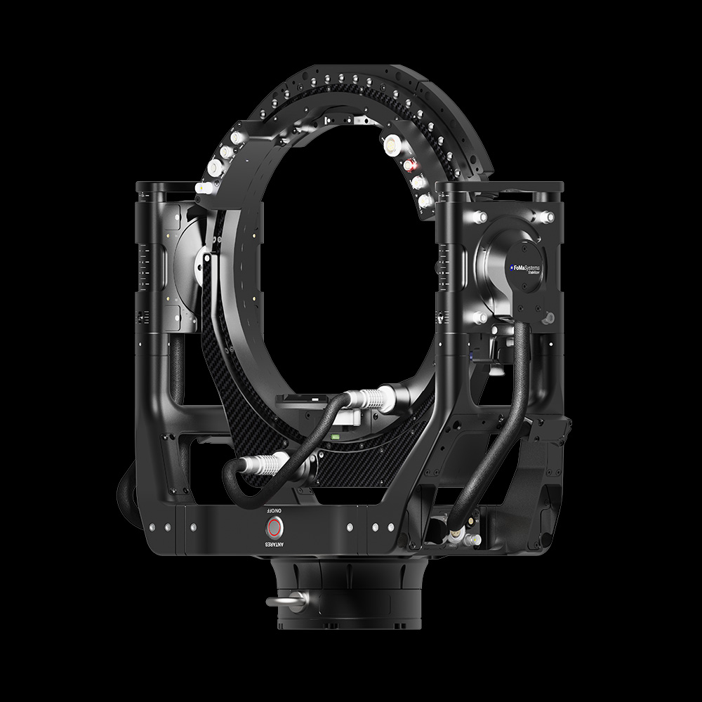 FoMa Antares Stabilized Remote Head 12 inches Hollow Axle back side left