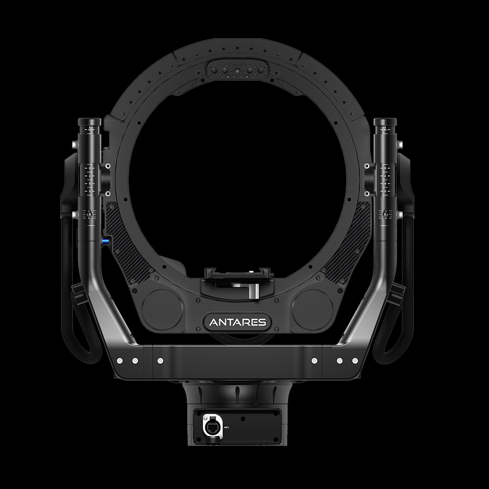 FoMa Antares Stabilized Remote Head 12 inches Slip Ring SDI front view