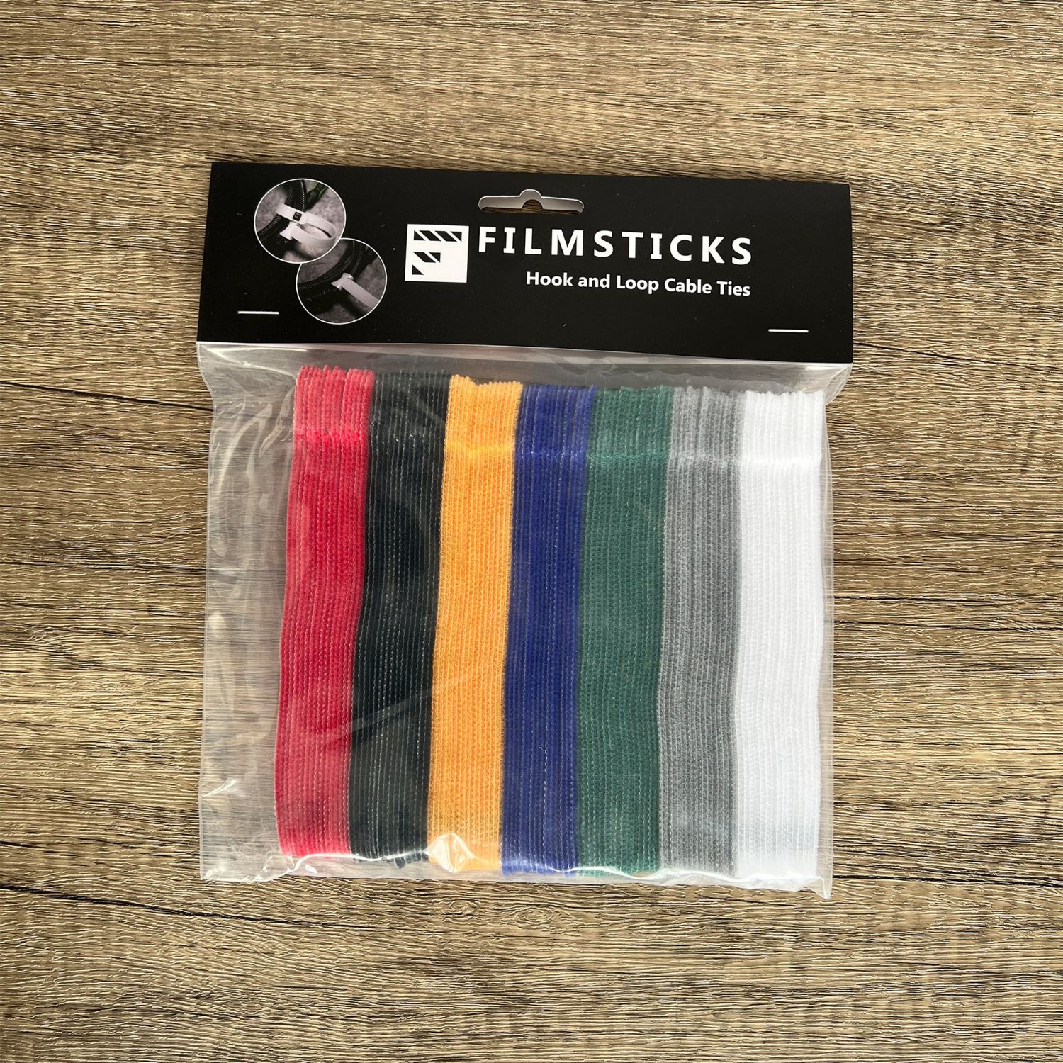 Filmsticks Hook & Loop Ties (Size 12mmx200mm) 105pcs in a Pack
