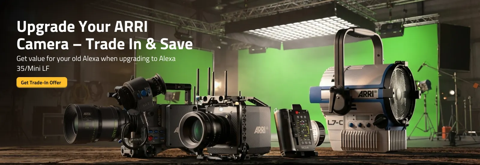 Upgrade Your ARRI Camera – Trade In & Save Get value for your old Alexa when upgrading to Alexa 35Mini LF Cineom DMCC UAE